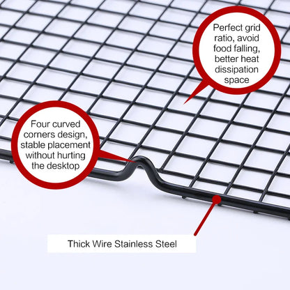 FAISDU Stainless Steel Cooling Rack – Single Layer BBQ & Baking Grid, Bread & Cake Drip Dry Tray Household Baking Tool