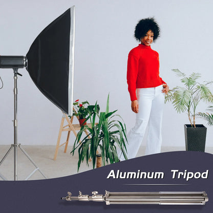 290cm Air Pressure Tripod - 10kg Bearing Stainless Steel Light Stand for Camera, Ring Light, Live Streaming & Photography
