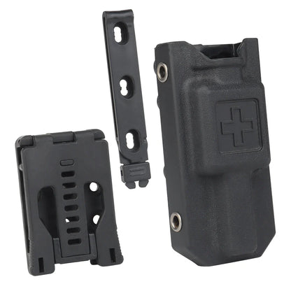 Tactical Tourniquet Pouch - EDC First Aid Holder with Belt Clip & K Sheath