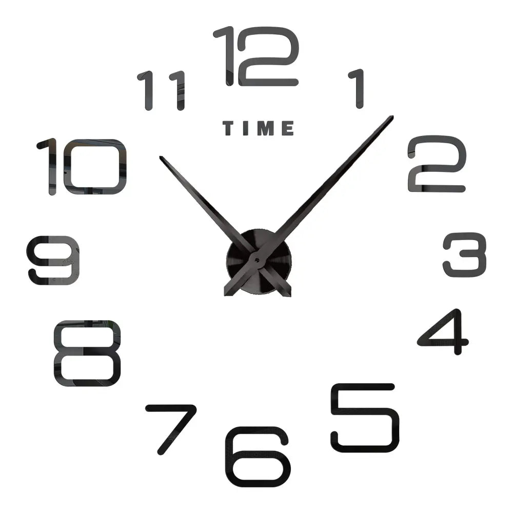3D DIY Wall Clock - Modern Acrylic Mirror Sticker Quartz Clock For Living Room Decor With Silent Movement
