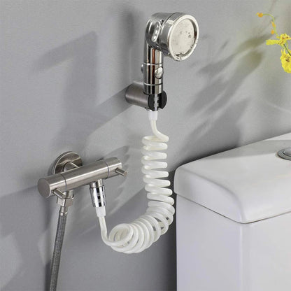 New Handheld Faucet Diverter Valve Set – Adjustable Shower Head Adapter for Home Bathroom & Kitchen Faucets