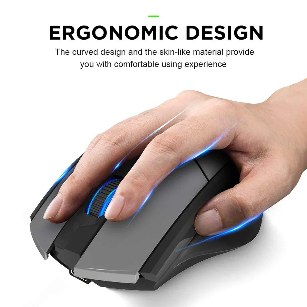 INPHIC Rechargeable Bluetooth Wireless Mouse – 2.4G Silent Office Mouse for PC, Laptop, Tablet & Smartphone