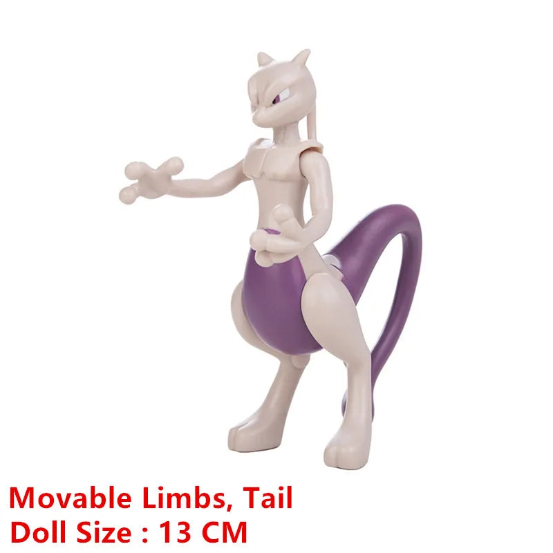 Pokemon 4-13cm Anime Figures – Pikachu, Mewtwo, Charmander, Blastoise Action Model Toy Gifts