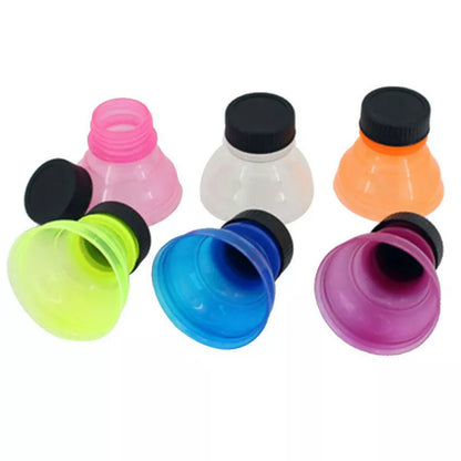 6-Pack Reusable Plastic Bottle Caps - Soda Saver Can Lids, Fashionable Drink Protector for Beer, Water, and Soda Bottles