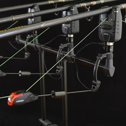 Hirisi B2011 Carp Fishing Swinger Indicator - LED Light Bite Alarm Accessory with Removable Base Seat