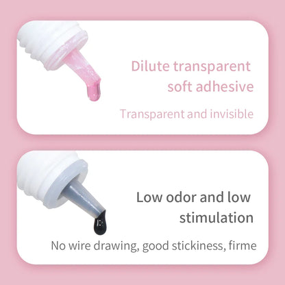 GLAMLASH Eyelash Extension Glue — Black Adhesive Kit for Individual False Lashes, 0.3–2 Sec Dry Time, Professional Use