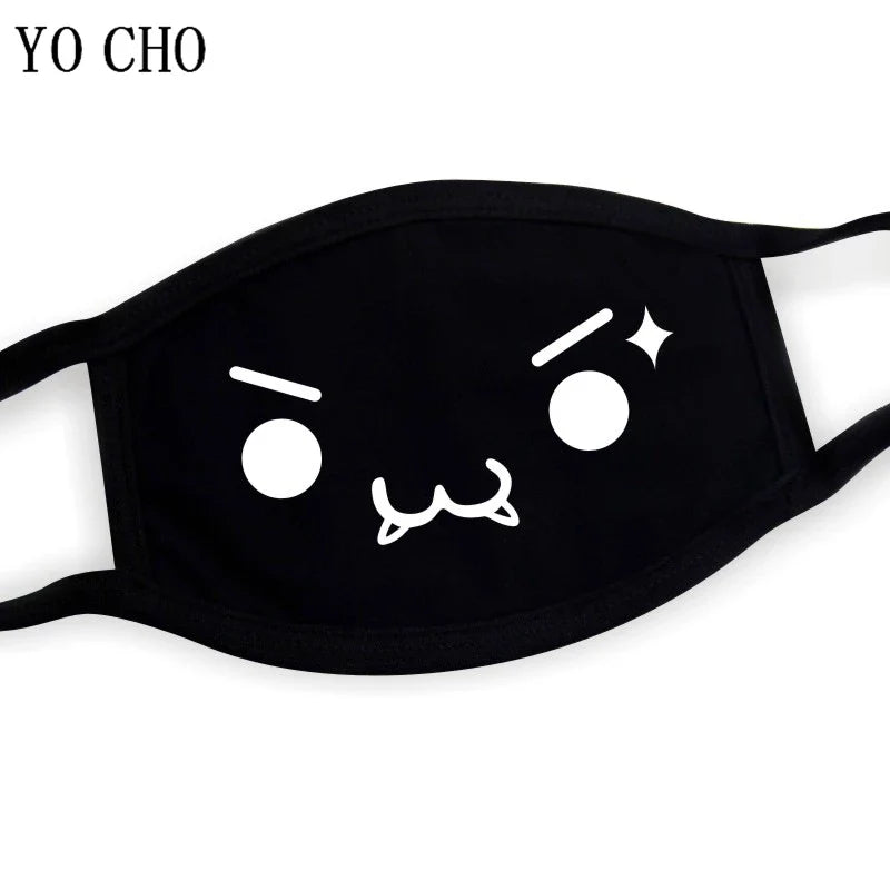 YO CHO Unisex Cotton Dust Mouth Mask – Anime Cartoon Respirator, Warm Mouth Muffle, Perfect Birthday Party Gift