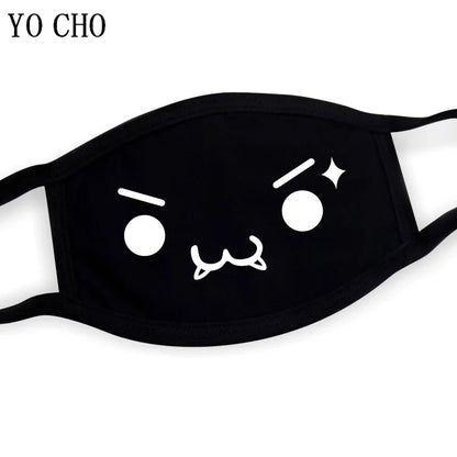 YO CHO Unisex Cotton Dust Mouth Mask – Anime Cartoon Respirator, Warm Mouth Muffle, Perfect Birthday Party Gift
