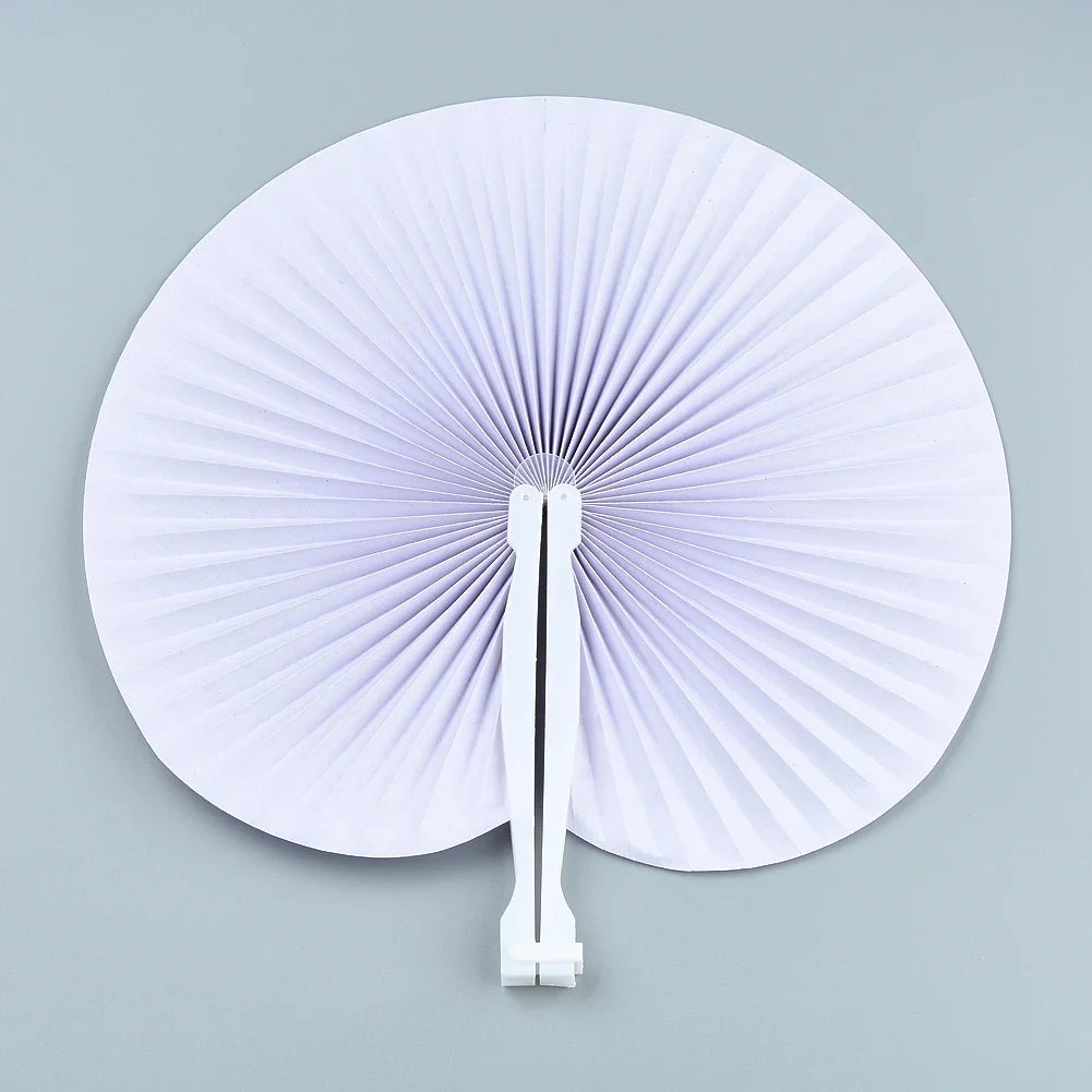 20/30PCS Personalized White Wedding Heart Paper Fans – Custom Logo Party Souvenirs & Guest Gifts for Engagements & Baptisms