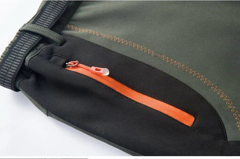 LNGXO Men’s Fleece Hiking Pants – Thick Warm Winter Waterproof & Windproof Soft Shell Ski, Trekking, and Camping Trousers