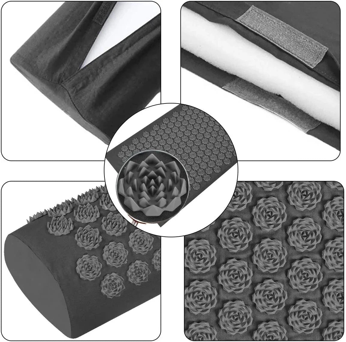 Pranamat Eco Lotus Spike Mat — Acupressure Massage Cushion for Neck, Back & Feet, Kuznetsov Applicator Yoga Therapy