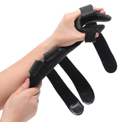 Adjustable Stroke Hand Brace — Night Finger and Wrist Splint for Arthritis, Tendonitis, and Rehabilitation