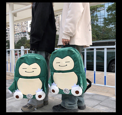 MINISO Switch Pokémon Plush Backpack | Cute Cartoon Schoolbag, Large Capacity for Students & Casual Use