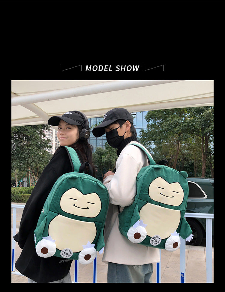 MINISO Switch Pokémon Plush Backpack | Cute Cartoon Schoolbag, Large Capacity for Students & Casual Use