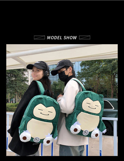 MINISO Switch Pokémon Plush Backpack | Cute Cartoon Schoolbag, Large Capacity for Students & Casual Use