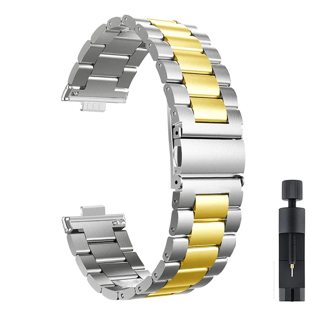 Stainless Steel Strap for Huawei Watch – Metal Bracelet Band for Fit3, Fit4 & Fit4 Pro, Unisex Replacement