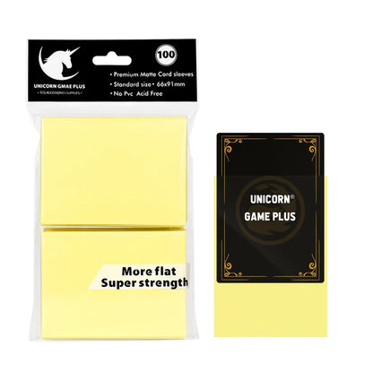 100PCS Matte Card Sleeves - 66x91mm TCG Trading Card Protectors for Pokémon, Tarot & Board Games