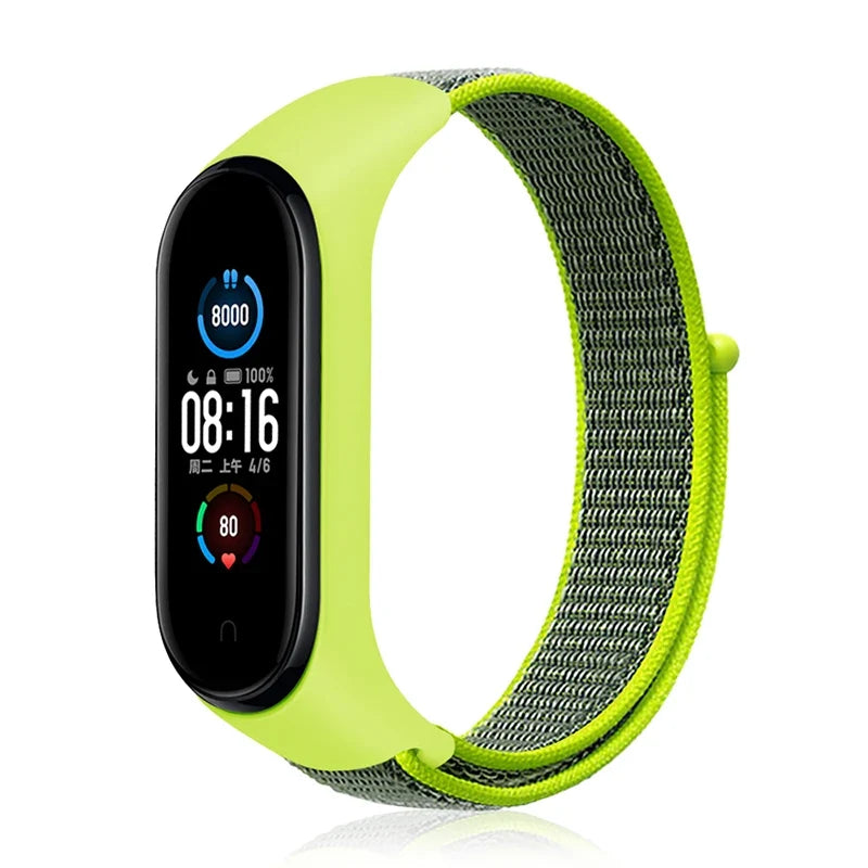 Nylon Loop Strap for Xiaomi Mi Band - Adjustable Sport Wristband Bracelet for Mi Band 3 4 5 6 7 8