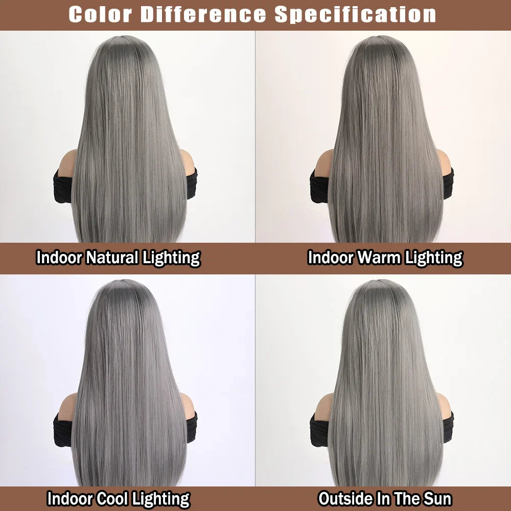 26" Long Straight Synthetic Wig for Women – Colorful Fashion Wig for Daily Wear, Halloween Costume, Party & Cosplay