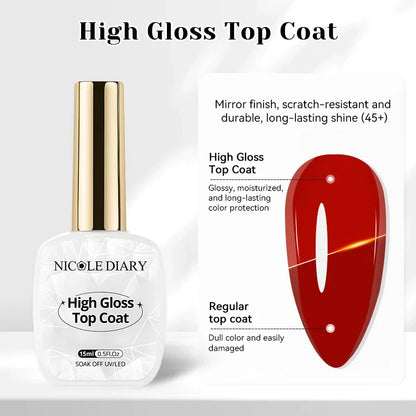 NICOLE DAIRY Bubble Ocean Wave Gel Nail Polish 15ml - White Summer UV LED Soak Off Nail Art Manicure Varnish