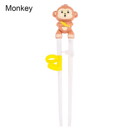 Cartoon Animal Training Chopsticks - Reusable Kids Learning Chopsticks for Baby Self-Feeding