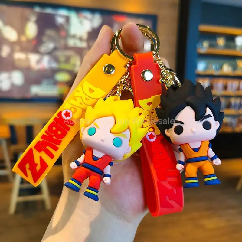 Kawaii Dragon Ball Z Keychain – Super Saiyan Goku, Bulma, Broly, Piccolo & Majin Buu Car Pendant Toy Gift