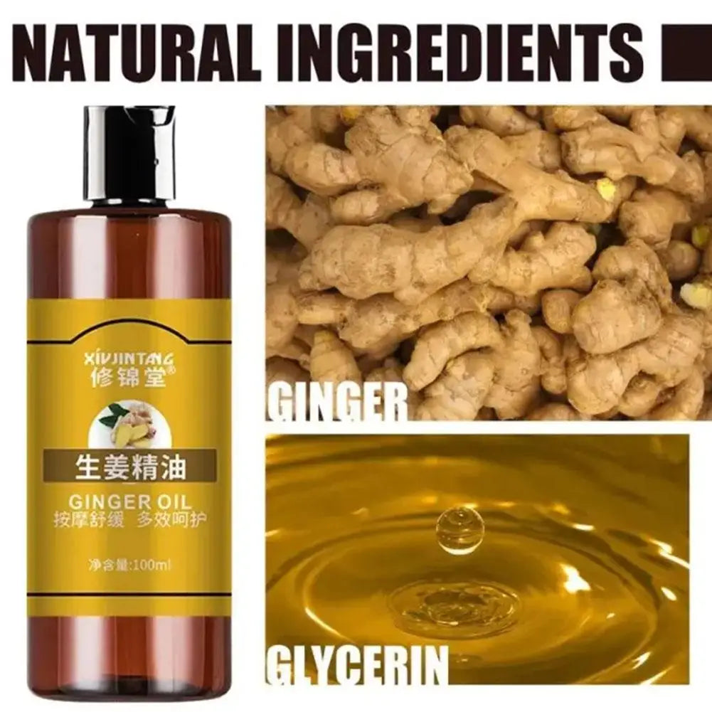 Ginger Essential Oil - Pure Plant Massage Oil for Moisturizing, Hydrating & Spa Body Care