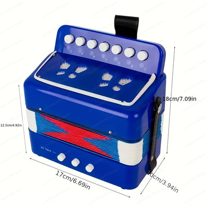 ABS Kids Chromatic Accordion Keyboard - 7 Key 2 Bass Button Beginner Musical Instrument