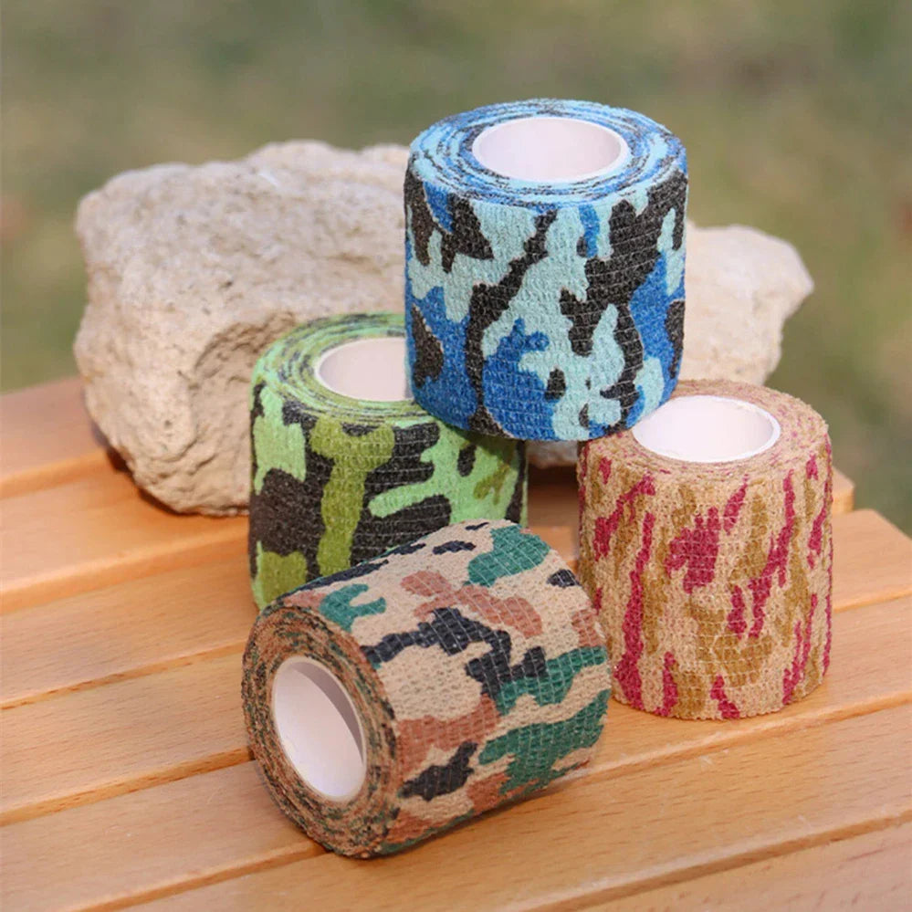 4.5m x 5cm Camouflage Stealth Tape - Waterproof Outdoor Camo Wrap for Hiking, Camping and Hunting, 1 Roll