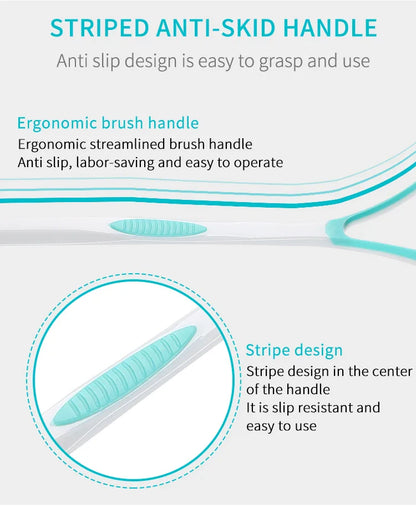 Tongue Scraper & Brush for Adults & Kids – Oral Care Tool to Eliminate Bad Breath Fast and Ensure Fresh Breath