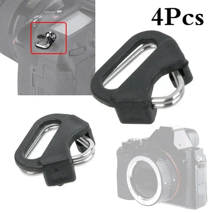 4PCS Camera Strap Belt Hooks - Triangle Split Ring Buckle Replacements for Fujifilm, Olympus & Pentax Cameras