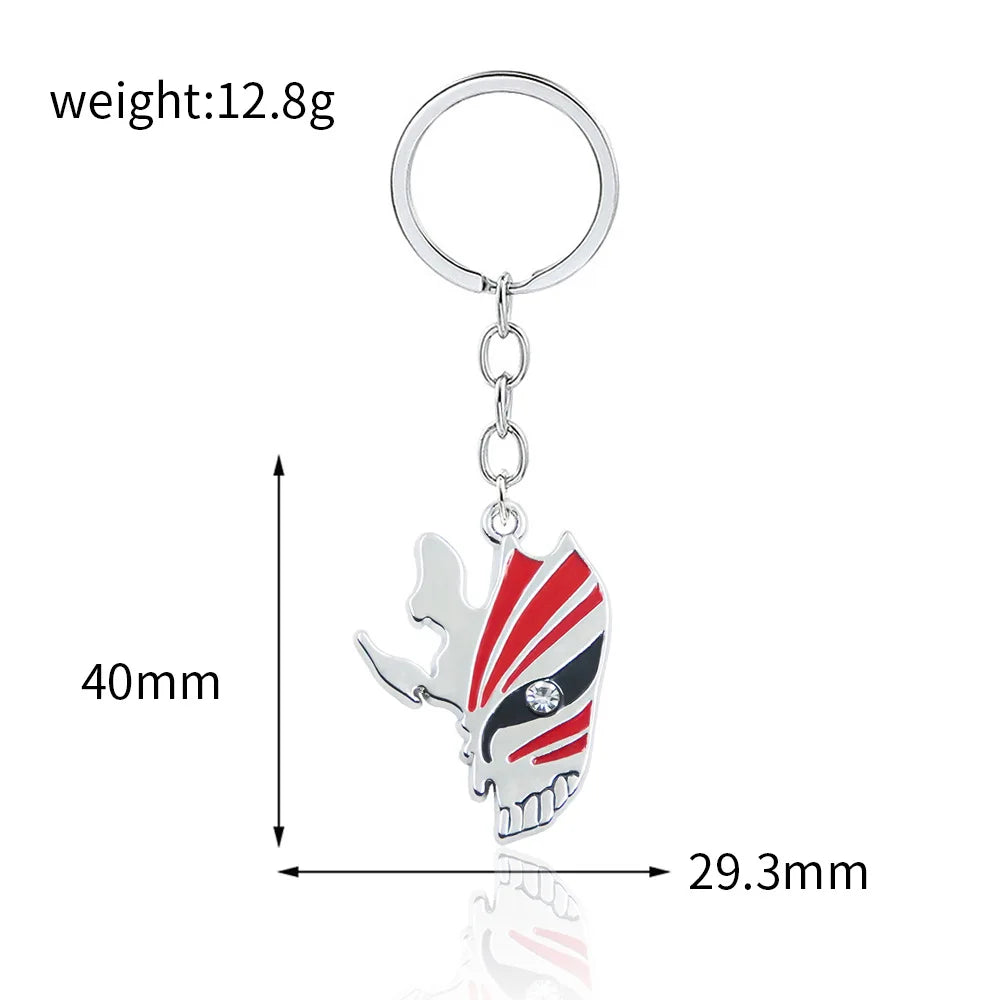Bleach Ichigo Kurosaki Keychain Necklace - Anime Cosplay Pendant Charm for Men & Women Backpack Jewelry Gift