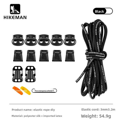 HIKEMAN Adjustable Backpack Expansion Strap - Elastic Buckle Fastener for Outdoor Hiking, Camping & Gear Attachment