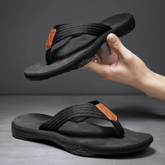 High Quality Men's Flip Flops – Fashion Summer Beach Slippers, Breathable & Thick Sole Casual Outdoor Sandals