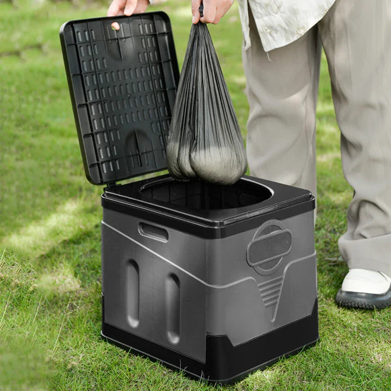 Portable Outdoor Camping Toilet – Odor-Proof Folding Emergency & Multifunctional Travel Toilet
