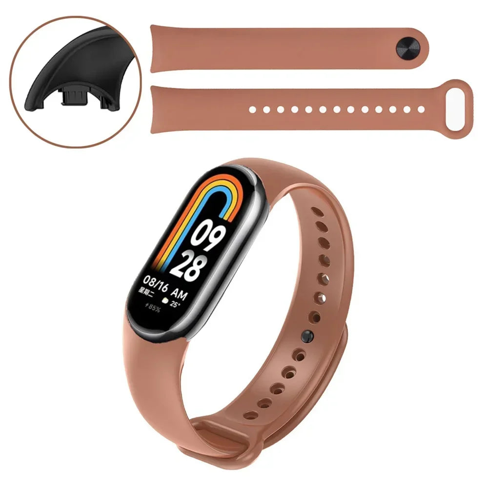 Waterproof Silicone Sport Strap for Xiaomi Mi Band 9/8/NFC – Replacement Smart Bracelet Accessory