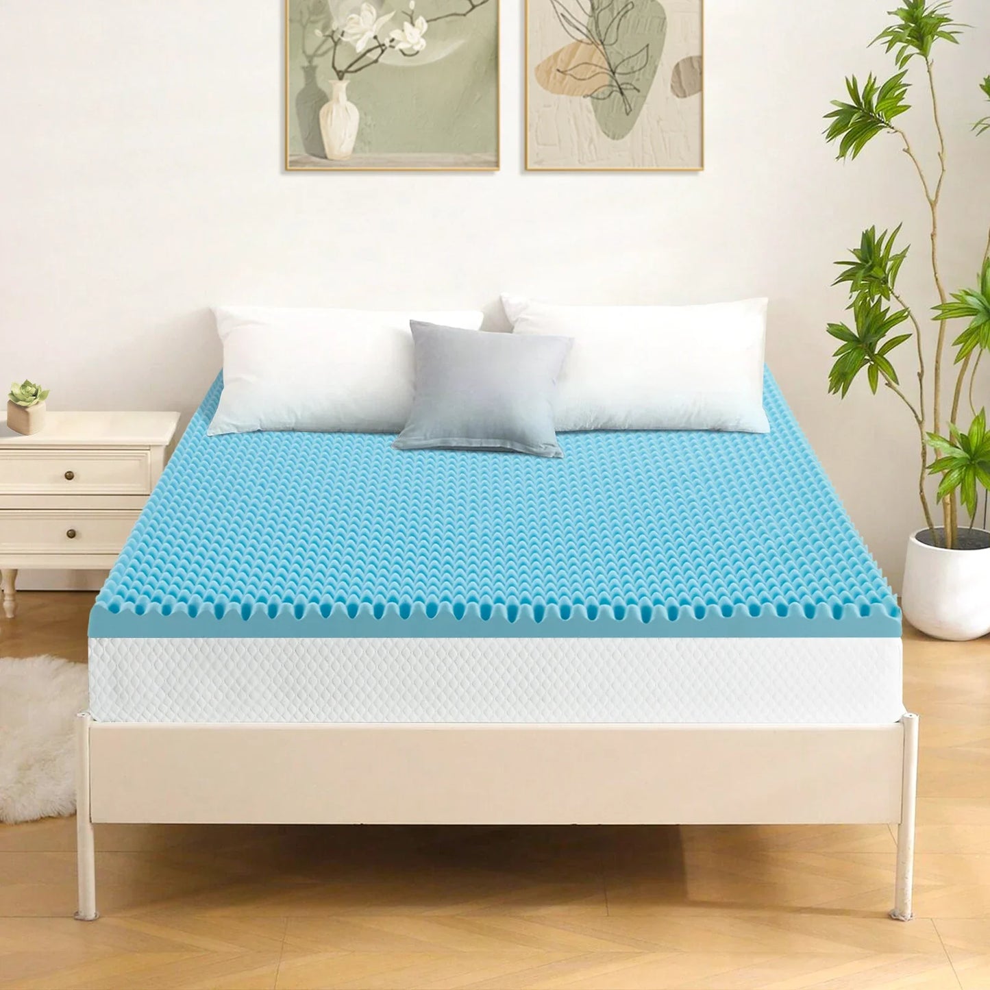 4" Memory Foam Mattress Topper - Outdoor & Indoor Use, Pressure-Relieving Yoga Pad, CertiPUR Certified