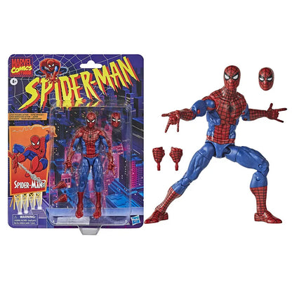 Hasbro Spider-Man 2099 Miguel O’Hara Action Figure — Legends Venom & Deadpool, Change Face Statue Model Doll Toy Gift for Kids