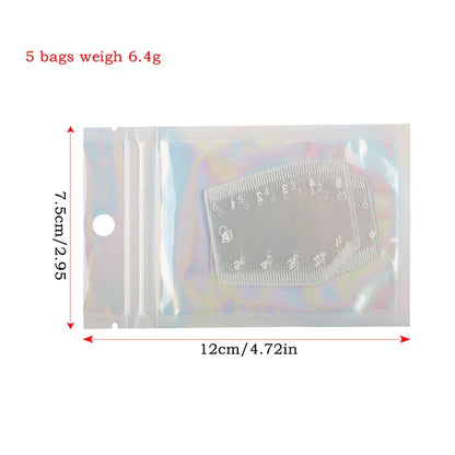 5PCS Brow Shaping Stencils – Portable Eyebrow Design Ruler for Instant Brow Drawing & Grooming Gift