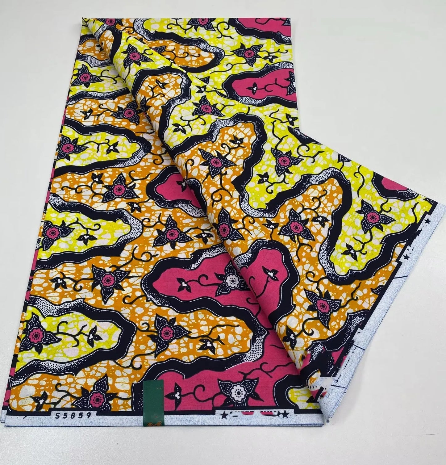African Ankara Wax Print Fabric - 100% Cotton Soft Nigerian Real Wax Material for Women’s Party Dresses