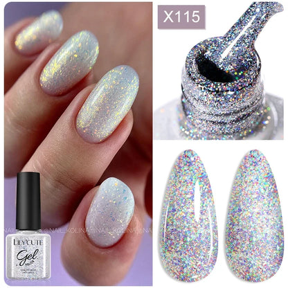 LILYCUTE Solid Color Gel Nail Polish 7ml - Semi-Permanent Soak Off UV LED Gel Varnish for Nail Manicure Art