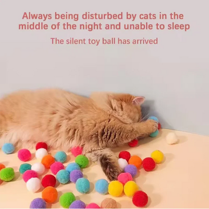 Interactive Cat Toy Launcher - Plush Bounce Balls for Fun Indoor Pet Play