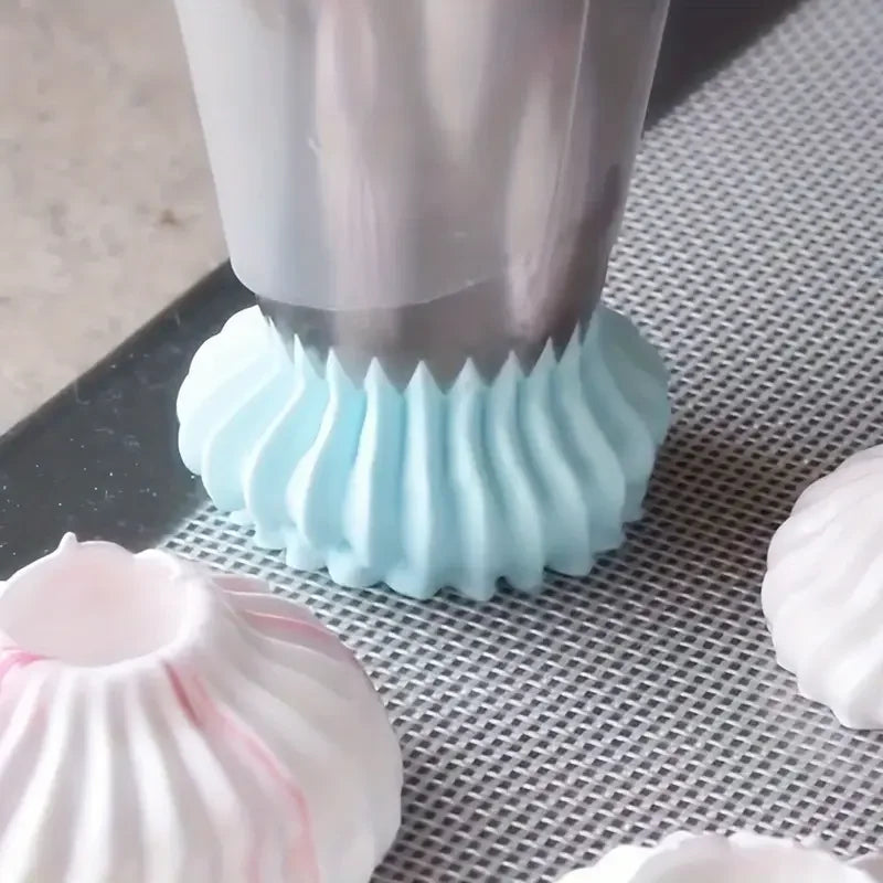 2PCS Large Stainless Steel Icing Nozzles – Cake Decorating Tips for Cakes, Cupcakes & Cookies