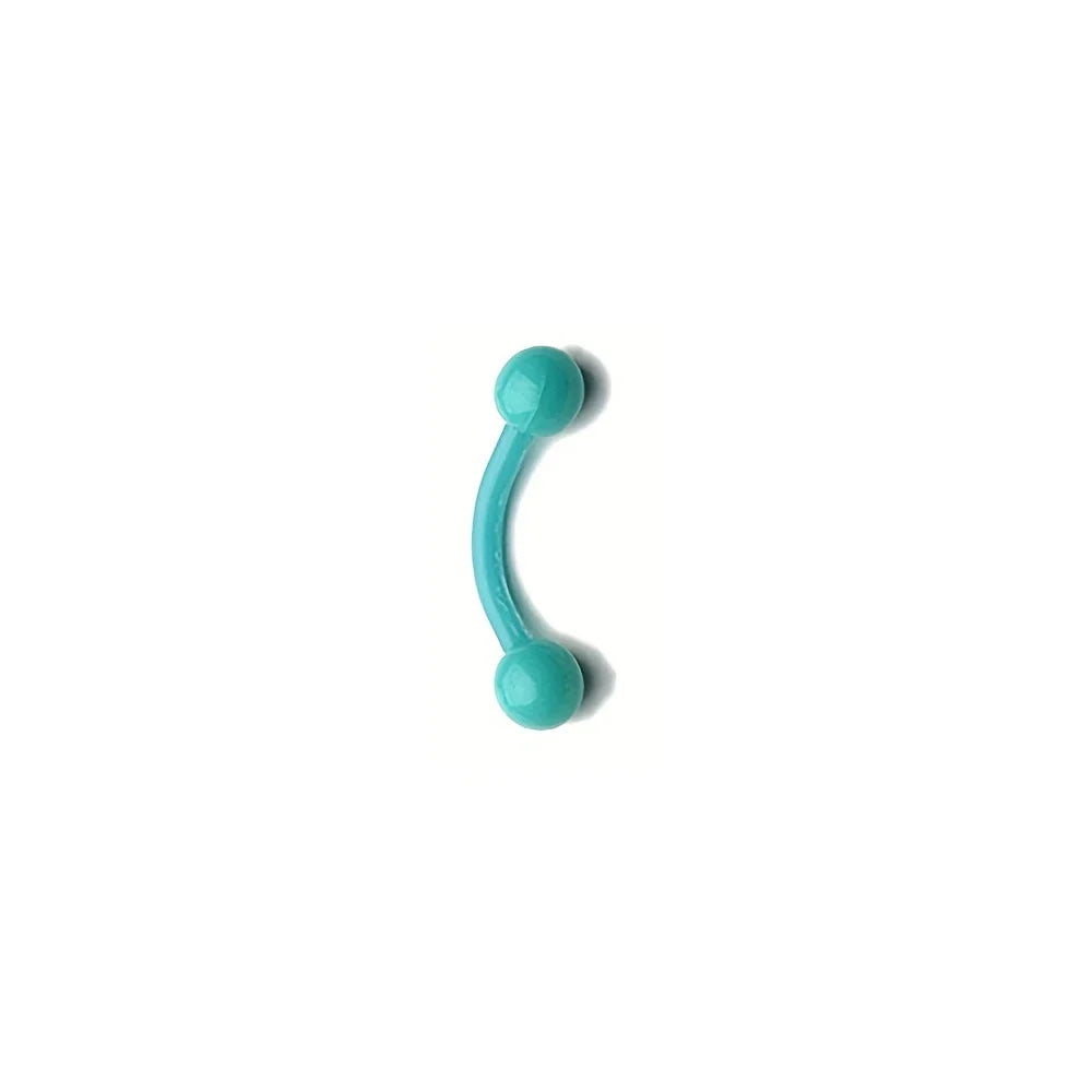 8mm Colorful Plastic Piercing Studs - Soft Lip, Nose & Cartilage Body Jewelry