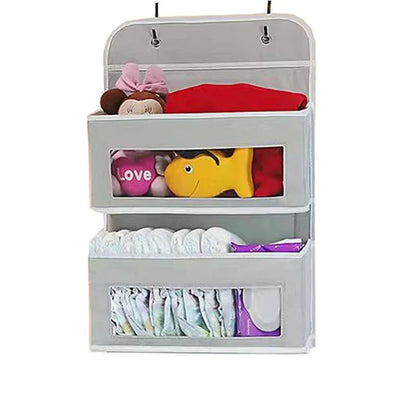 5-Shelf Hanging Storage Organizer - Anti-Tilt Over Door Storage with Large Capacity Pockets for Bedroom & Bathroom