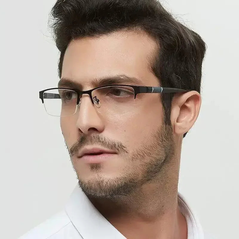 New Half Metal Frame Nearsighted Glasses Unisex Prescription Myopia 0 -0.5 -1 -1.5 -2 -2.5 -3 -4 -5 -6 Unisex óculos de leitura