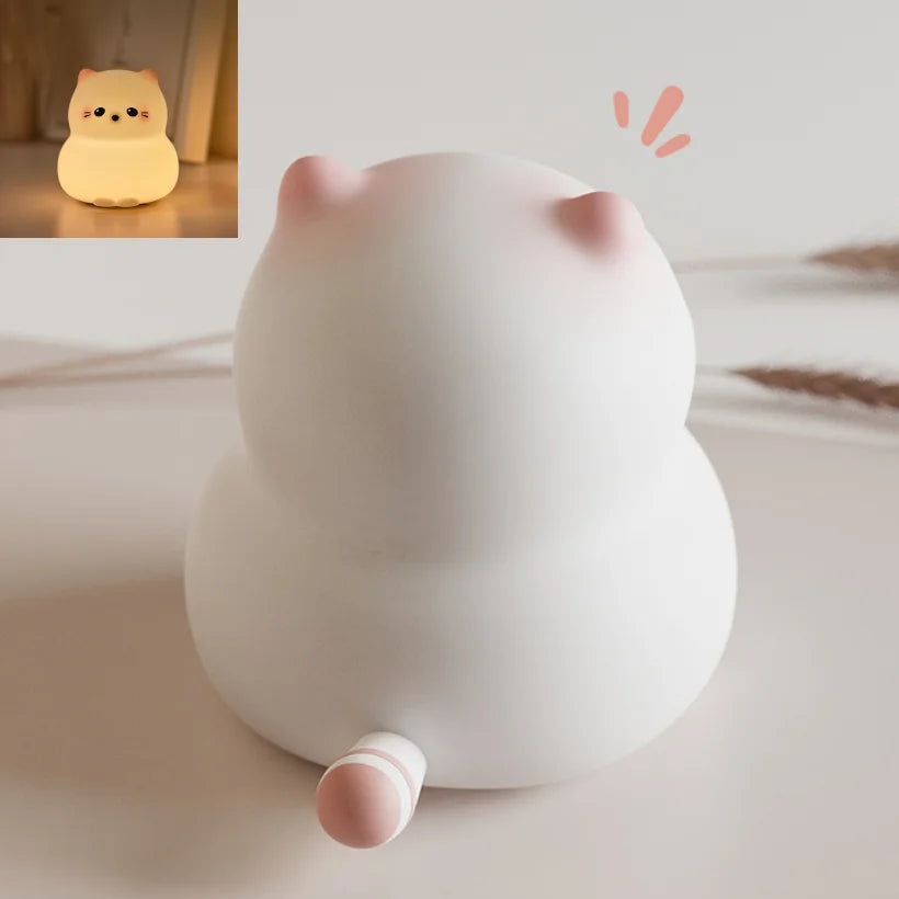 LED Silicone Rabbit Night Light – Touch Sensor Cute Animal Lamp, Bedroom & Kids Table Lamp, Home Decor Gift for Baby and Child