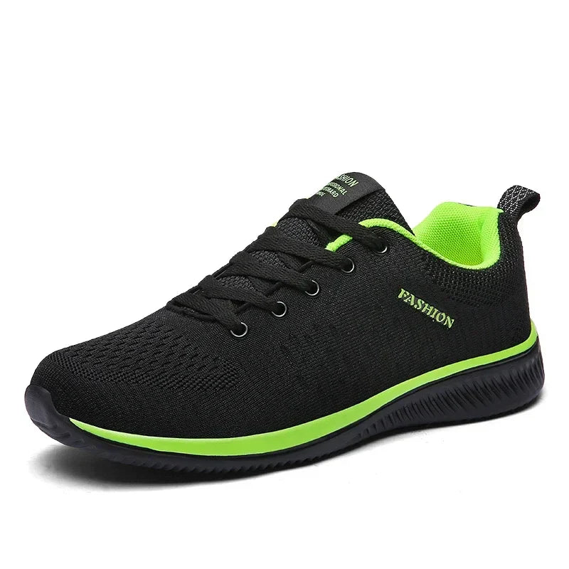 MAEDEF Athletic Shoes for Men – Black Knit Sneakers, Breathable Casual Running, Walking & Gym Shoes for Men & Women