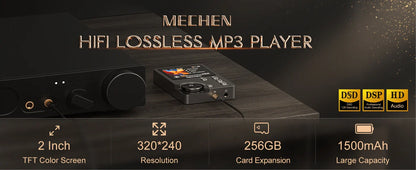 MECHEN M30 HiFi Lossless MP3 Player - 64GB Memory Card, Supports Up to 256GB