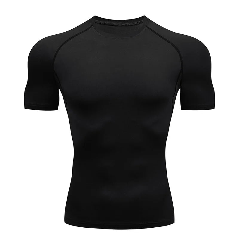 Men's Compression Running Shirt - Short Sleeve Quick Dry Fitness Training T-Shirt Gym Sportswear Top